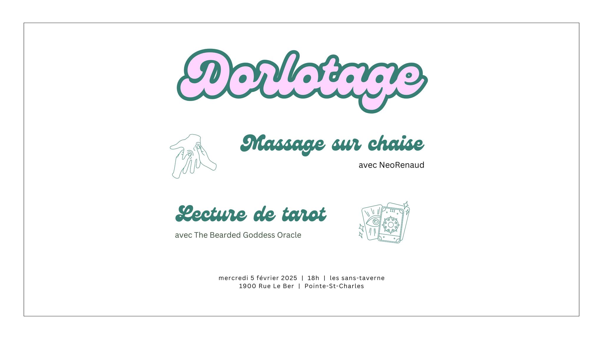 Dorlotage - sans-taverne - massage, tarot et bières